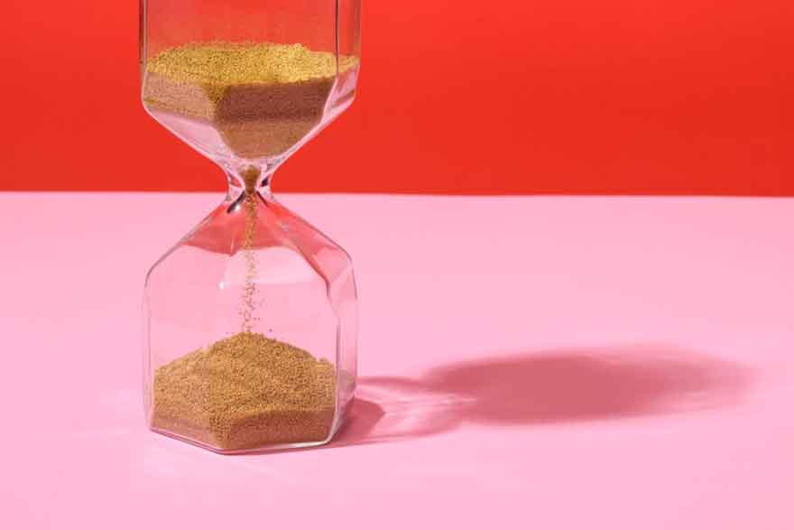 An hourglass representing Patience